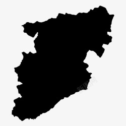 葡萄区viseu区map葡萄牙图标高清图片
