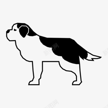 圣伯纳德动物狗图标图标