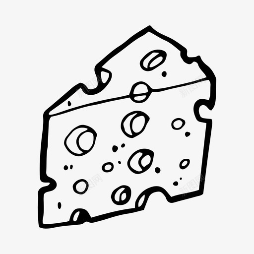奶酪乳制品食品图标svg_新图网 https://ixintu.com 乳制品 切片 厨房 奶酪 手绘 食品