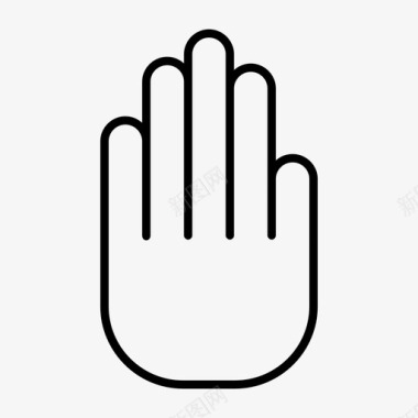 手手指五个图标图标