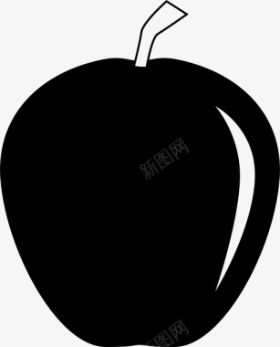 苹果水果有光泽图标图标