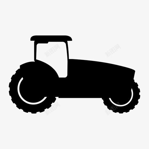 拖拉机农业农场图标svg_新图网 https://ixintu.com 农业 农场 拖拉机 车辆