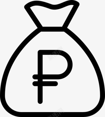 卢布货币财务付款图标图标