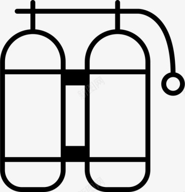 潜水瓶氧气水肺图标图标