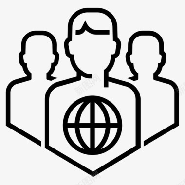 国际团队业务公司图标图标