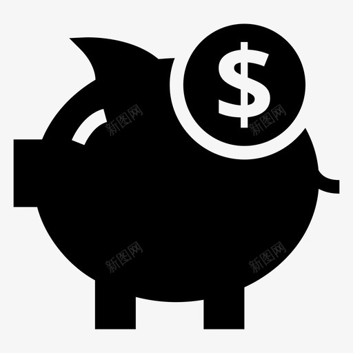 bankfinancepiggy图标svg_新图网 https://ixintu.com bank bankingfinanceglyphs图标 finance piggy piggybank savemoney savings