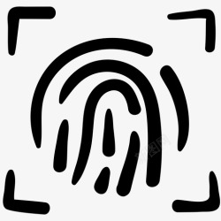 网页指纹指纹dna涂鸦图标高清图片