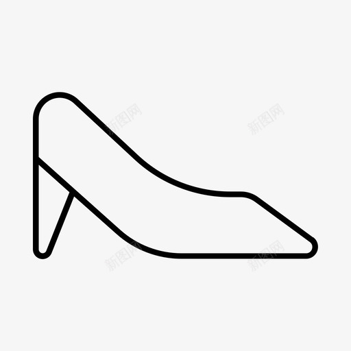 高跟鞋女鞋图标svg_新图网 https://ixintu.com 女鞋 高跟鞋