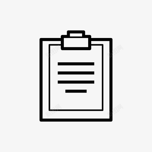 粘贴剪贴板笔记图标svg_新图网 https://ixintu.com 剪贴板 操作 笔记 粘贴