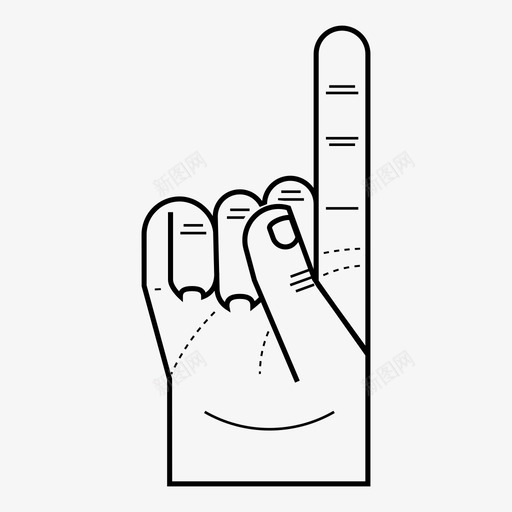 一个手指右手身体数数图标svg_新图网 https://ixintu.com 一个手指右手 手 手势 手指 数数 身体