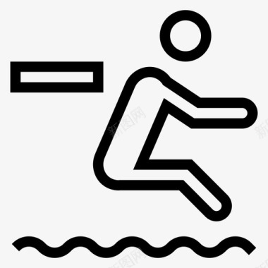 游泳跳水运动图标图标