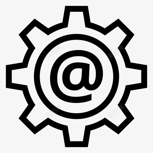 设置电子邮件信封图标svg_新图网 https://ixintu.com 信件 信封 服务 电子邮件 设置 银行理财行图标 齿轮