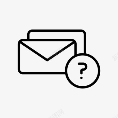 电子邮件未知电子邮件应用程序帮助电子邮件图标图标