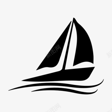 帆船海洋大海图标图标