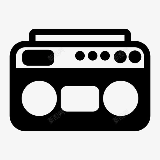 便携式录音机音乐播放器立体声图标svg_新图网 https://ixintu.com 传输 便携式录音机 收音机 立体声 音乐播放器