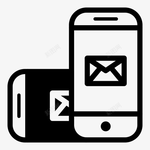 智能手机电子邮件收件箱模型图标svg_新图网 https://ixintu.com 收件箱 智能手机模型1 智能手机电子邮件 模型