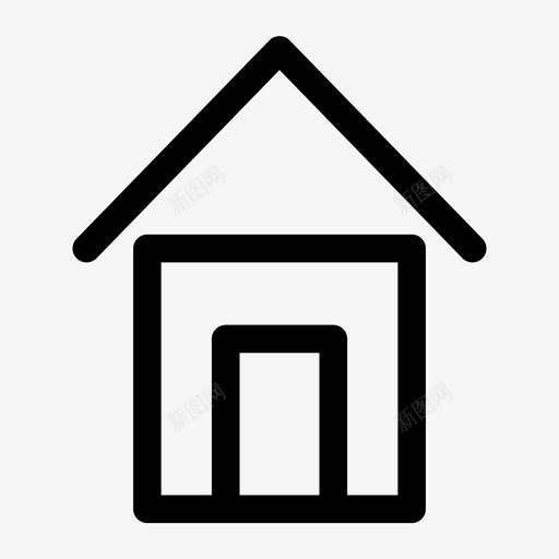 家房子图标svg_新图网 https://ixintu.com 家 房子
