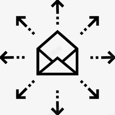 电子邮件营销联盟信件图标图标
