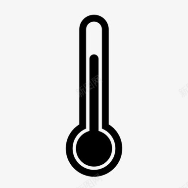 温度计全球变暖热图标图标