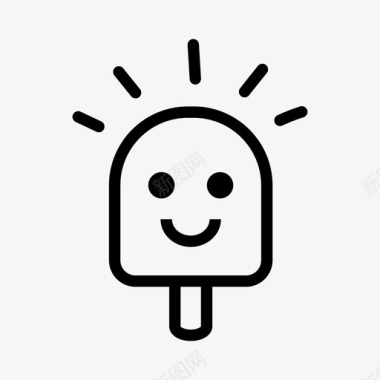 快乐冰淇淋性格表情图标图标