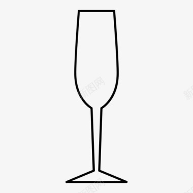 酒杯香槟长笛图标图标
