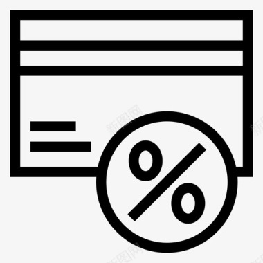 信用卡借记卡折扣图标图标