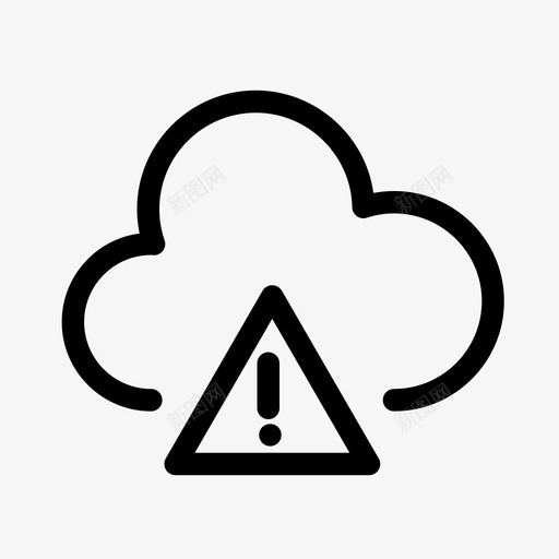 云云计算错误图标svg_新图网 https://ixintu.com 云 云计算 天气 天空 错误