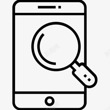 手机搜索引擎优化查找放大镜图标图标