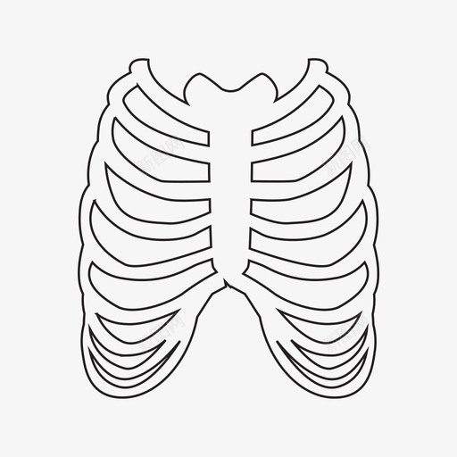 肋骨骨头干骨头图标svg_新图网 https://ixintu.com 干骨头 肋骨 骨头