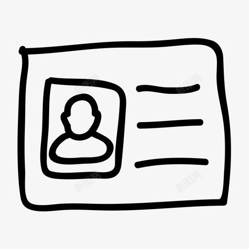 联系人卡个人图标svg_新图网 https://ixintu.com 个人 卡 安全 用户数据 联系人