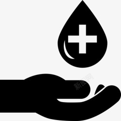 输血的手献血手输血图标高清图片