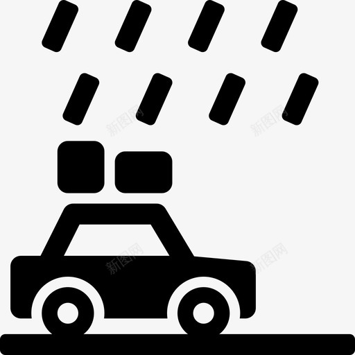 汽车驾车下雨图标svg_新图网 https://ixintu.com 下雨 公路旅行 天气 旅行 汽车 风景尽收眼底 驾车