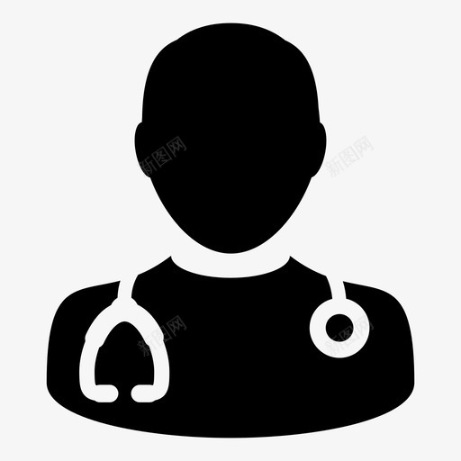 医生医疗护士图标svg_新图网 https://ixintu.com 医生 医疗 听诊器 听诊器向量图标 护士