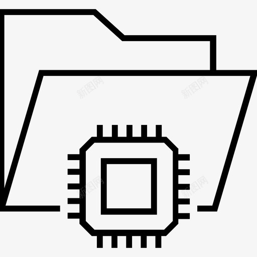 电子商务网页数据文件夹图标svg_新图网 https://ixintu.com 1400网页和搜索引擎优化平面线图标 处理器 技术 数据 文件夹 电子商务网页