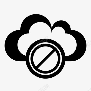 禁止云云计算云数据图标图标