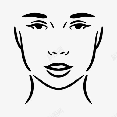 女人的脸图标图标