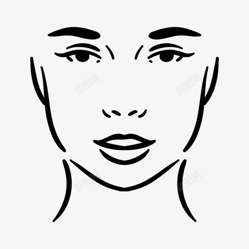 女人的脸图标svg_新图网 https://ixintu.com 女人的脸