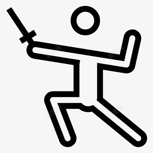 战士盾牌剑图标svg_新图网 https://ixintu.com 体育健身线图标 剑 战士 武器 盾牌