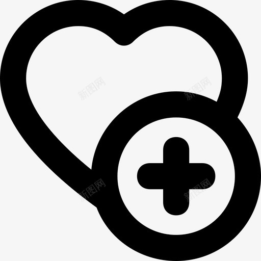 添加心脏医疗加图标svg_新图网 https://ixintu.com 加 医疗 添加心脏 科学技术线图标 脉搏