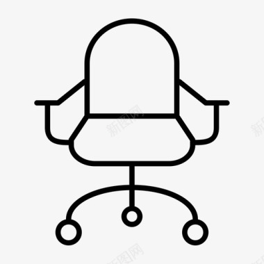 椅子电脑办公室图标图标