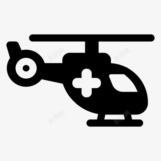 空中救护急救直升机图标svg_新图网 https://ixintu.com 医疗保健 急救 直升机 空中救护