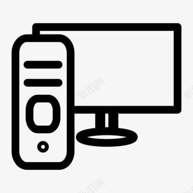 桌面电脑显示器电脑屏幕图标图标