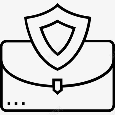 防护罩公文包保护图标图标