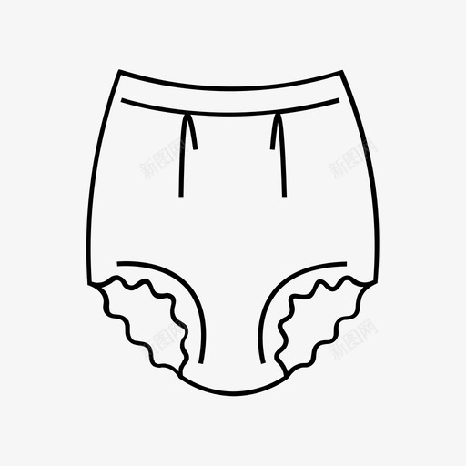 奶奶内裤衣服内衣图标svg_新图网 https://ixintu.com 内衣 内裤 女人 奶奶内裤 衣服