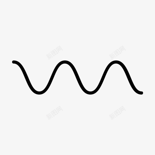 波浪线曲线装饰性图标svg_新图网 https://ixintu.com 曲线 波浪形 波浪线 装饰性
