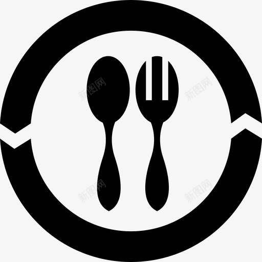 含午餐餐具食物图标svg_新图网 https://ixintu.com 含午餐 酒店 食物 餐具 餐厅
