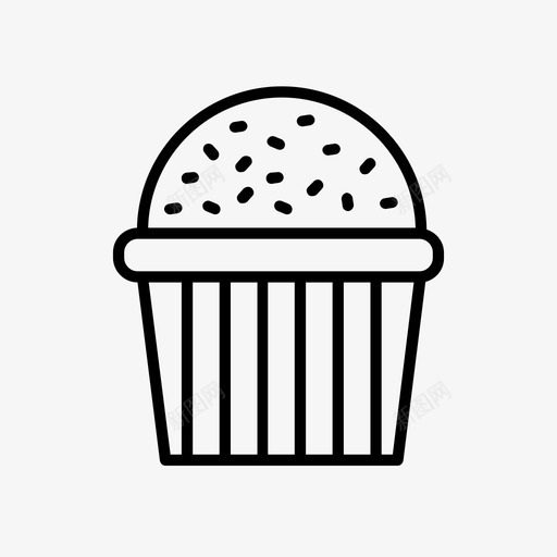纸杯蛋糕面包店食品图标svg_新图网 https://ixintu.com 垃圾食品 松饼 派对 纸杯蛋糕 面包店 食品
