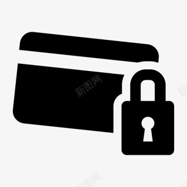 信用卡锁密码图标图标