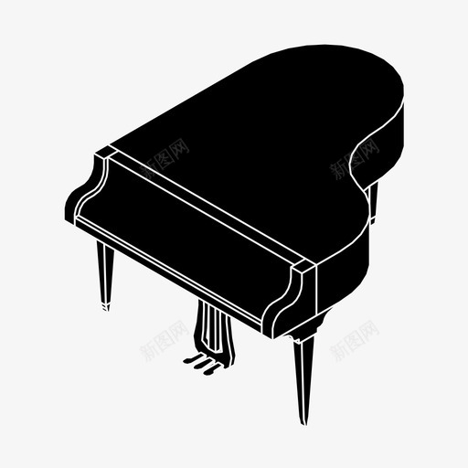 钢琴音乐会乐器图标svg_新图网 https://ixintu.com 乐器 爱乐乐团 钢琴 音乐 音乐会 音响