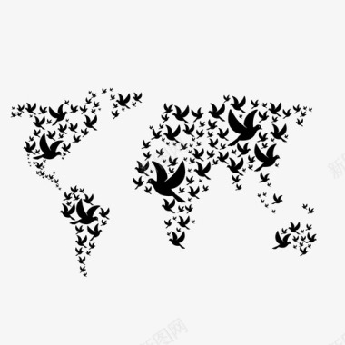 世界和平鸽子自由图标图标